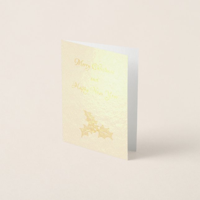 Tarjeta de saludo de Navidades de oro (Anverso)