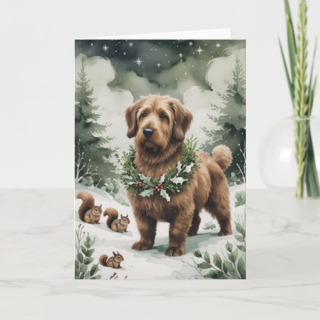 Tarjeta de saludo de Navidades de perro de otros l (Anverso)