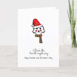 Tarjeta de saludo de Navidades de perro personaliz
