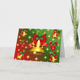Tarjeta de saludo de Navidades de vacaciones Bells