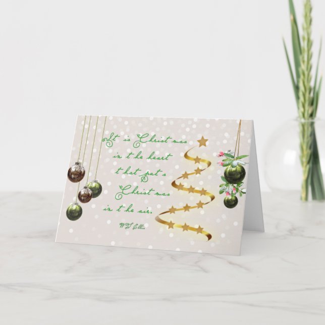 Tarjeta De Saludo De navidades En El Corazón (Anverso)