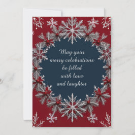 Tarjeta de saludo de Navidades festivos