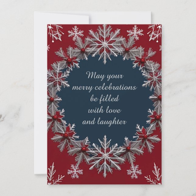 Tarjeta de saludo de Navidades festivos (Anverso)