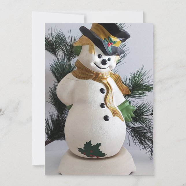 Tarjeta de saludo de Navidades Frosty (Anverso)
