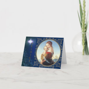 Tarjeta de saludo de navidades "Madonna and Child"