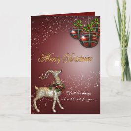 Tarjeta de saludo de navidades Magic Reindeer