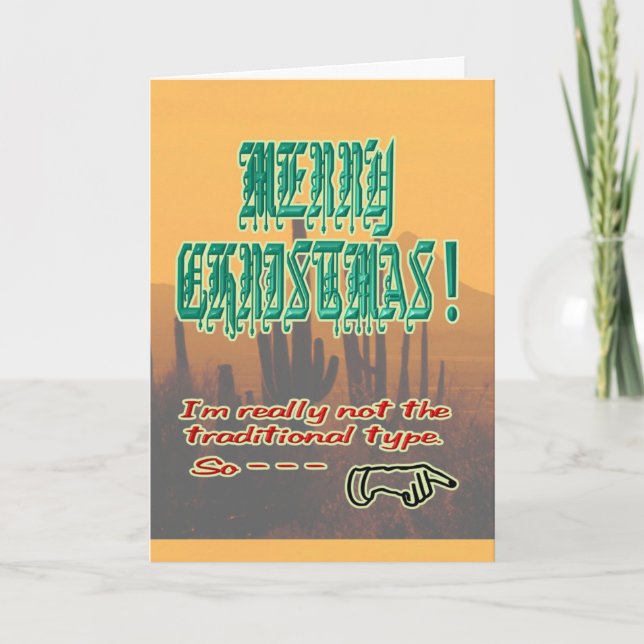 Tarjeta de saludo de Navidades no tradicionales (Anverso)