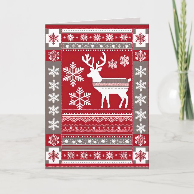 tarjeta de saludo de navidades nórdicos (Anverso)