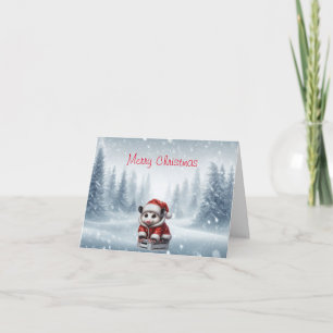Tarjeta de saludo de Navidades Opossum