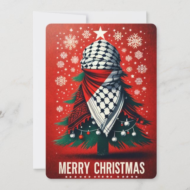 Tarjeta de saludo de navidades PALESTINOS (Anverso)