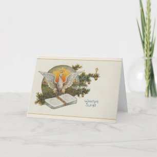 Tarjeta de saludo de Navidades polacos de época