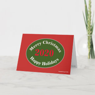 Tarjeta de saludo de Navidades retrasados y gracio