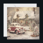 Tarjeta de saludo de Navidades Shabby Chic<br><div class="desc">tarjeta de saludo chic alegre chabby de navidad navideña</div>