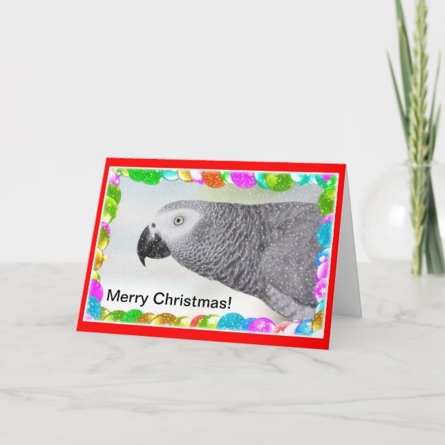 Tarjeta de saludo de Nieve Gray Merry Christmas Af (Anverso)