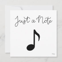 Tarjeta de saludo de nota musical