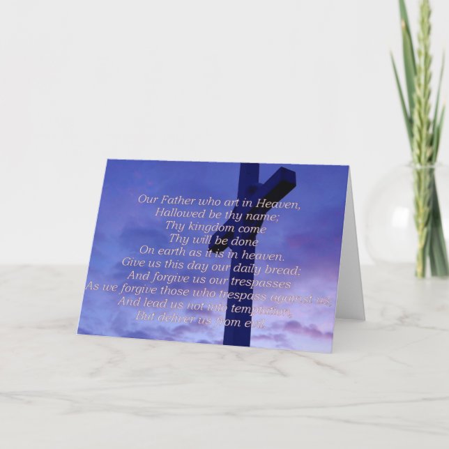 Tarjeta de saludo de Nuestro Padre (Anverso)