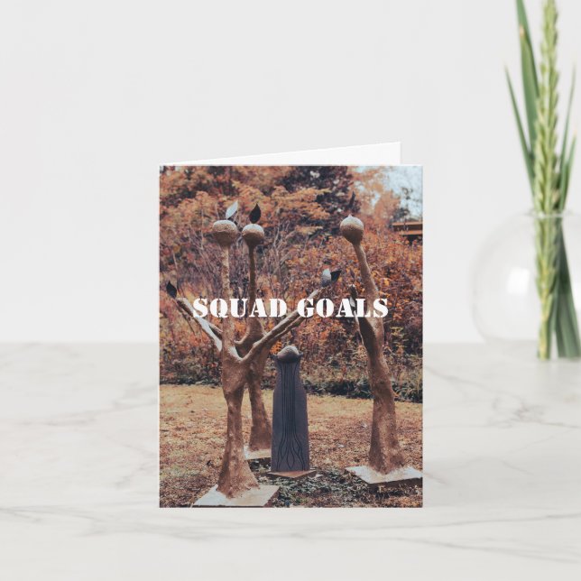 Tarjeta de saludo de objetivos de escuadrón para h (Anverso)