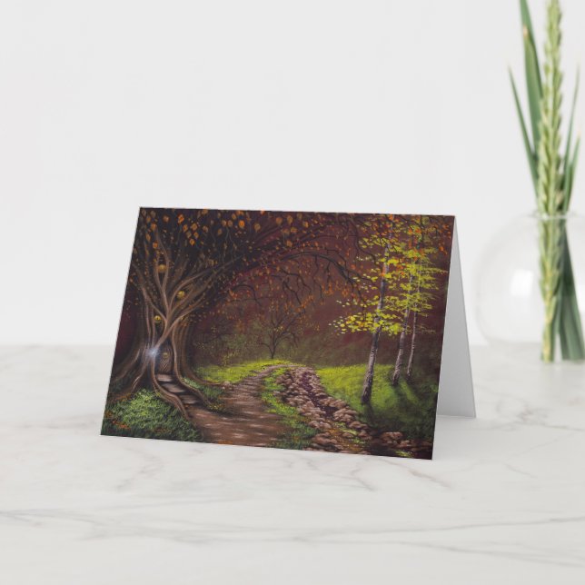 Tarjeta de saludo de Octubre Woods (Anverso)