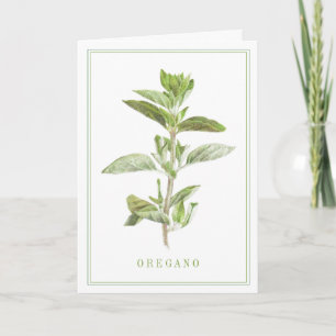 TARJETA DE SALUDO DE ORÉGANO FRESCO