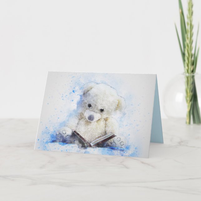 tarjeta de saludo de oso de peluche (Anverso)