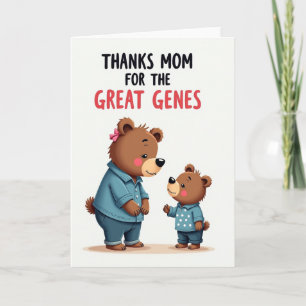 Tarjeta de saludo de osos de lunares