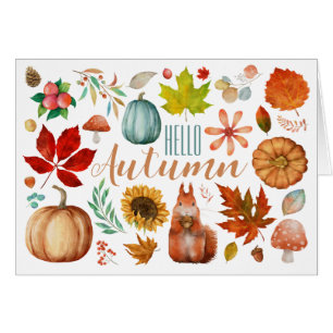 Tarjeta de saludo de otoño