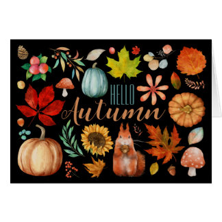 Tarjeta de saludo de otoño