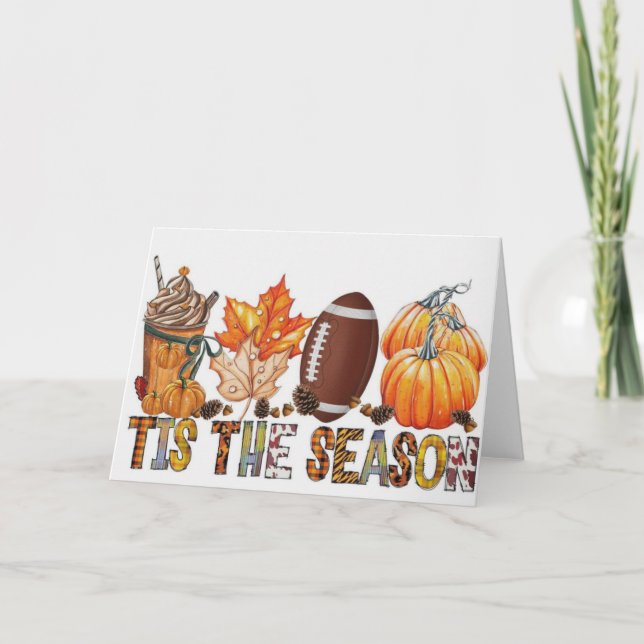 Tarjeta de saludo de otoño  (Anverso)