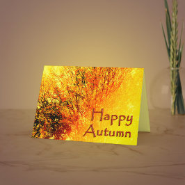 Tarjeta de saludo de otoño