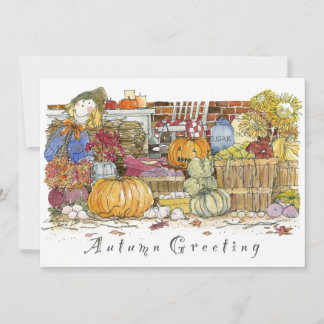 Tarjeta de saludo de otoño