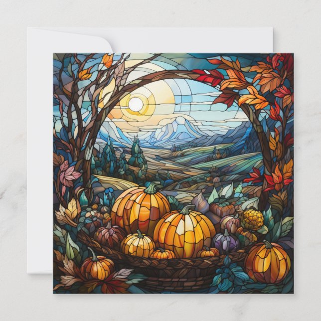 Tarjeta de saludo de otoño (Anverso)