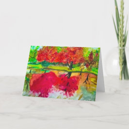 Tarjeta de saludo de otoño