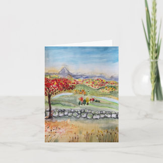 Tarjeta de saludo de otoño - colección de cuatro t