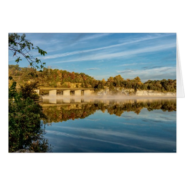 Tarjeta de saludo de otoño Glow Lake Springfield (Anverso (Horizontal))