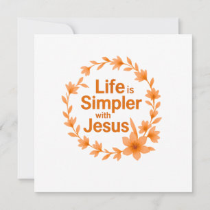 Tarjeta de saludo de otoño La vida es más simple c