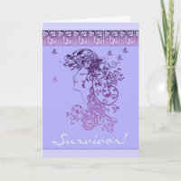 Tarjeta de saludo de paciente superviviente de cán