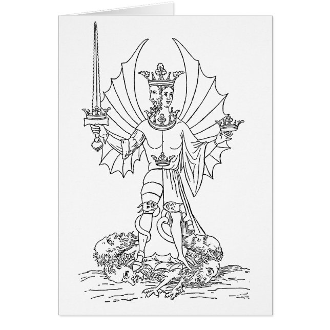 Tarjeta de saludo de página de color Rebis (Frente)