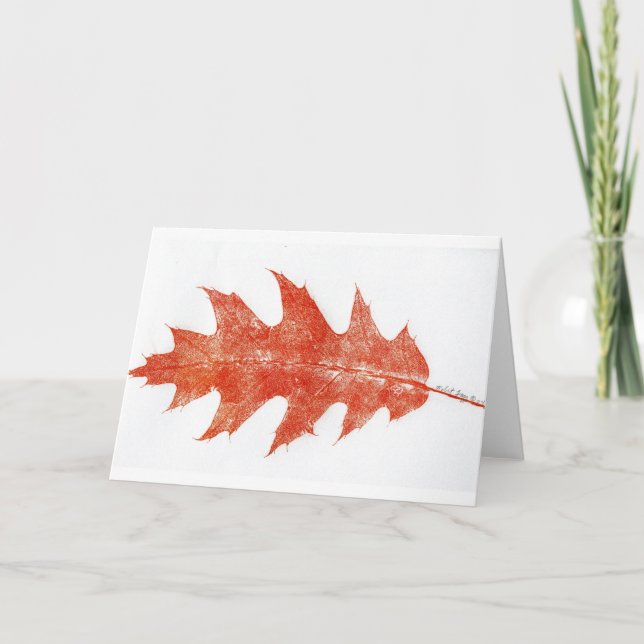 Tarjeta de saludo de país "Red Oak #2" (Anverso)