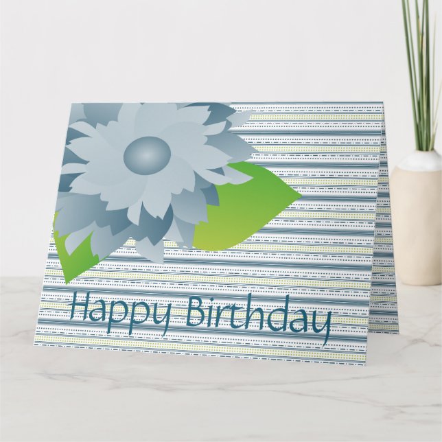 Tarjeta de saludo de Papel de Cumpleaños Feliz Flo (Anverso)