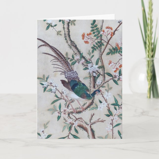 Tarjeta de saludo de papel pintado chino (Anverso)
