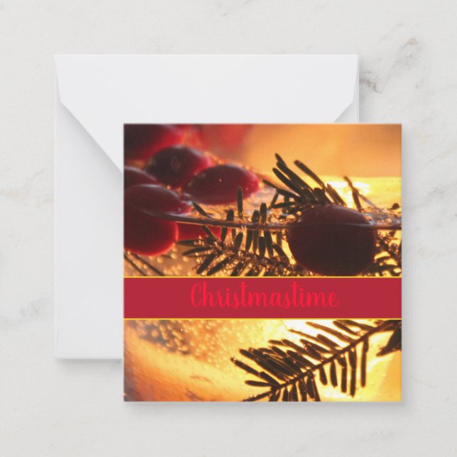 Tarjeta de saludo de papel Super Mini Navidades (Anverso)