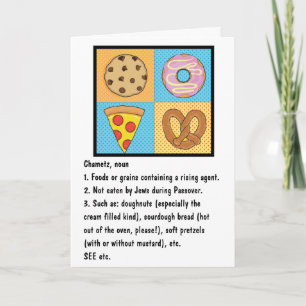 Tarjeta de saludo de pasaje Define Chametz