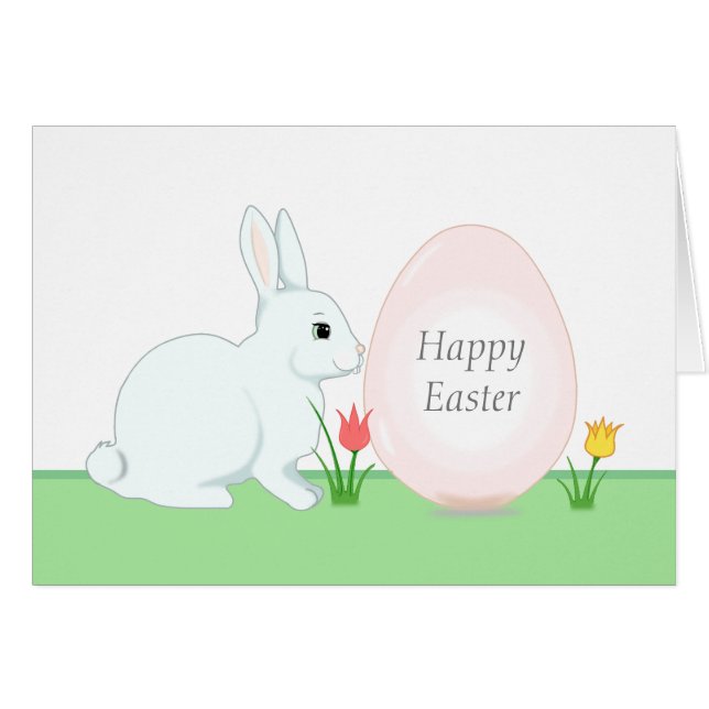 Tarjeta de saludo de Pascua Bunny Holidays (Anverso (Horizontal))