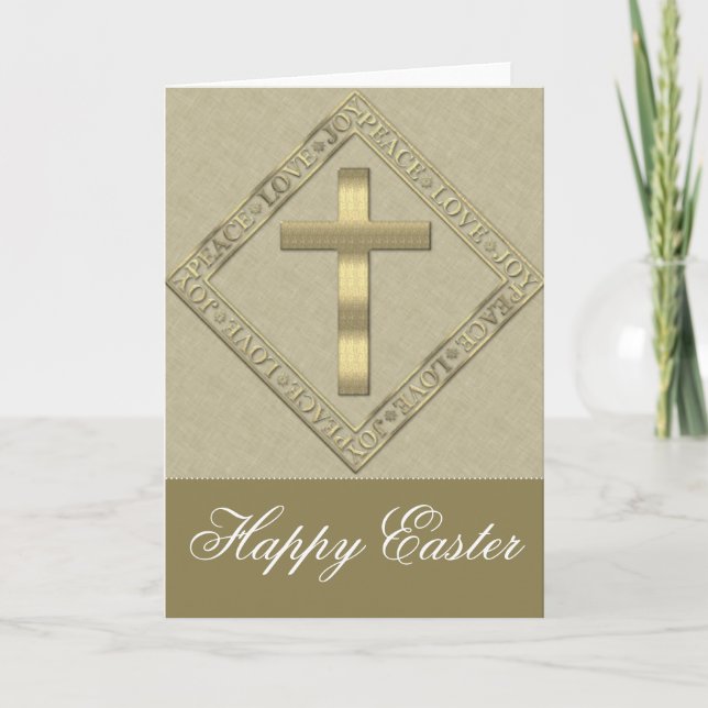 Tarjeta de saludo de Pascua Cristiana de la Cruz D (Anverso)