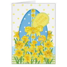 Tarjeta de saludo de Pascua Daffodils