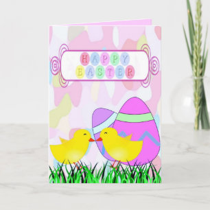 Tarjeta de saludo de Pascua de bonito