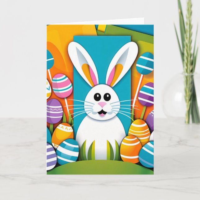 Tarjeta de saludo de Pascua de Diseñador (Anverso)