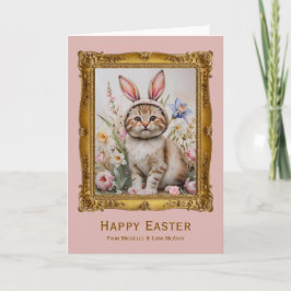 Tarjeta de saludo de Pascua de Gato de Viejo