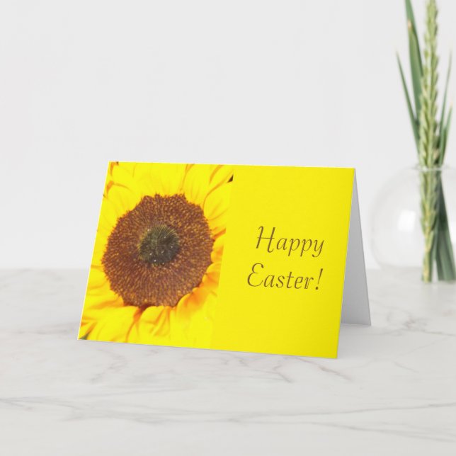Tarjeta de saludo de Pascua Feliz de Sunflower (Anverso)