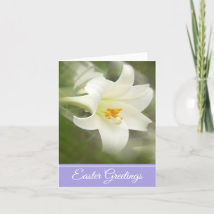 Tarjeta de saludo de Pascua Lily de Pascua